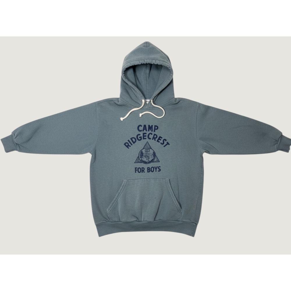 MV Sport Hoodie Boys Small Camp Ridgecrest Graphic Fleece Pullover Teal Blue S